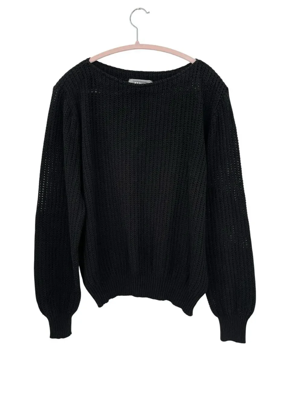 Vintage Marithe Francois Girbaud Sweater Black Cotton Size Medium